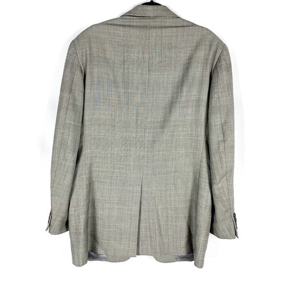 Paul Stuart Classic Plaid Blazer Gray 2-Button Wool Sport Coat Sz 44 - Picture 5 of 12